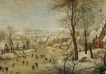 Winterlandschaft mit Vogelfalle